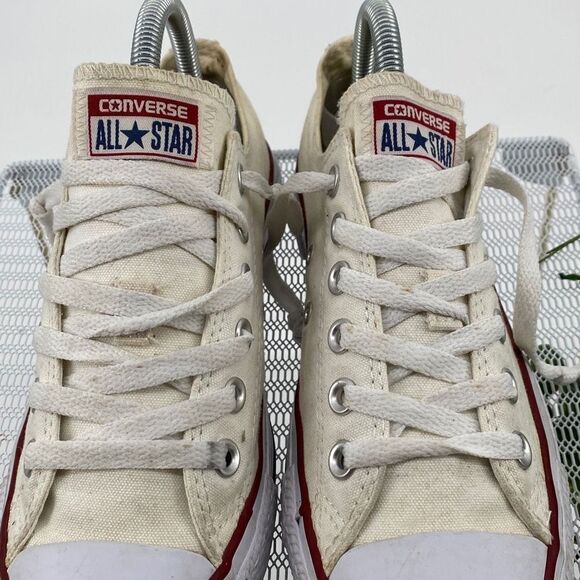 Converse Chuck Taylor All Stars Low Top Lace -Up Canvas Sneakers Cream Size 7 - Picture 6 of 11